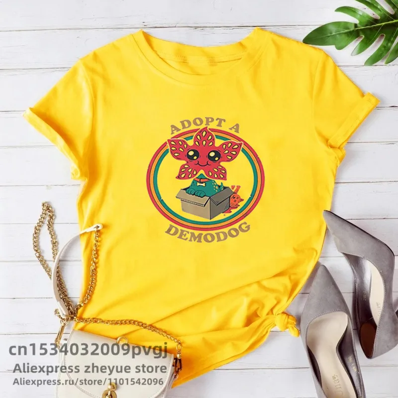 Женская футболка с коротким рукавом смешным юмором принтом Дастина из демодога -