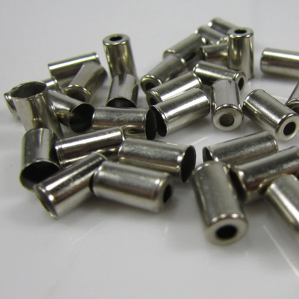 

100pcs Metal Bike Brake Gear Fixing Cable Wire End Caps Crimps Tips Ferrules (Silver)