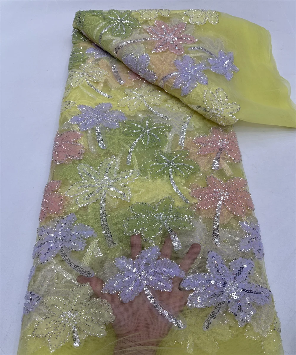 Французская цветочная кружевная ткань с последовательностью для свадьбы Дубай