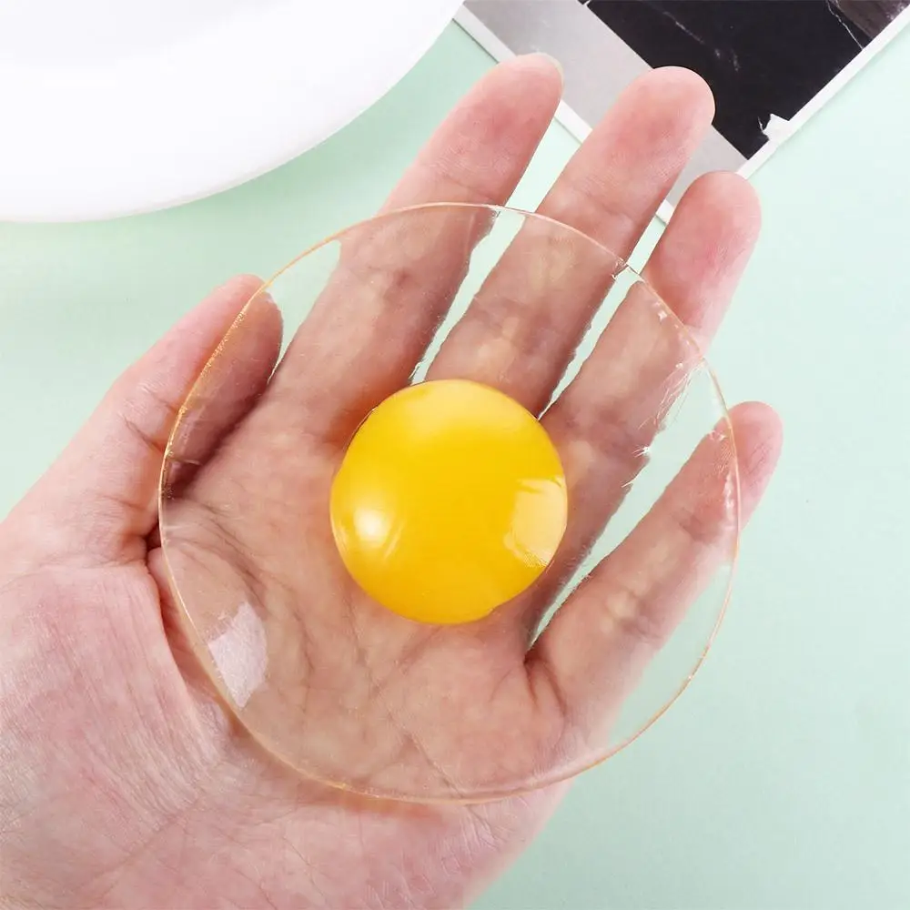Детская игрушка для ролевых игр кухонная еда жареное яйцо из ТПР сжимаемое