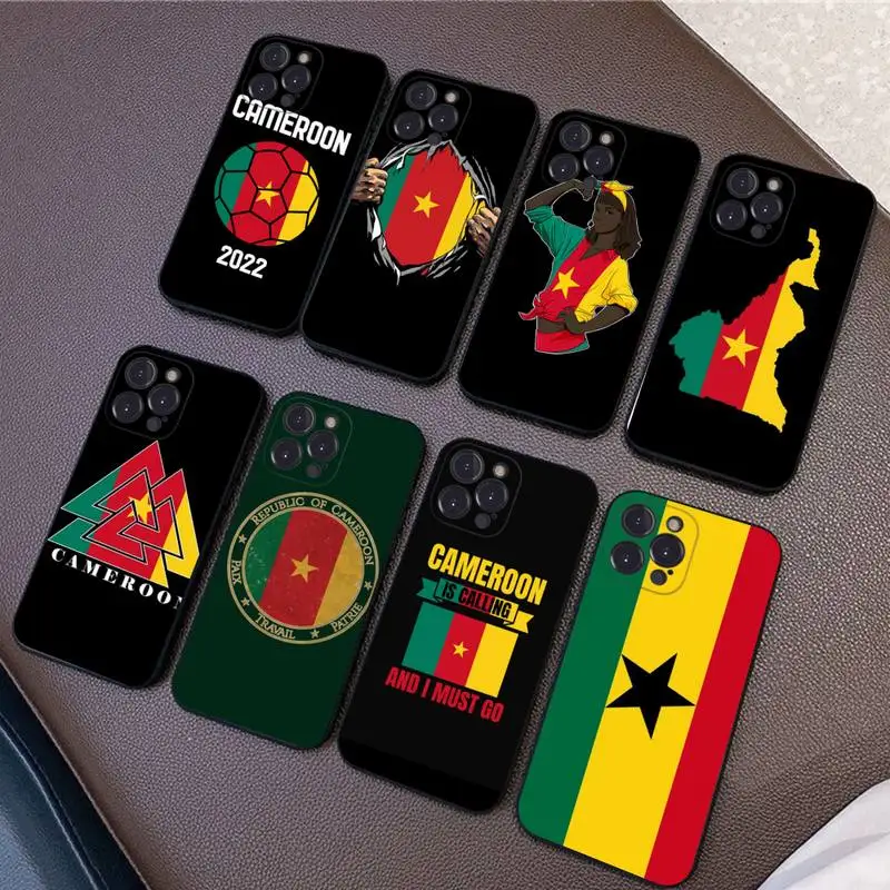 

Republic of Cameroon Flag Phone Case Silicone Soft for iphone 14 13 12 11 Pro Mini XS MAX 8 7 6 Plus X XS XR Cover