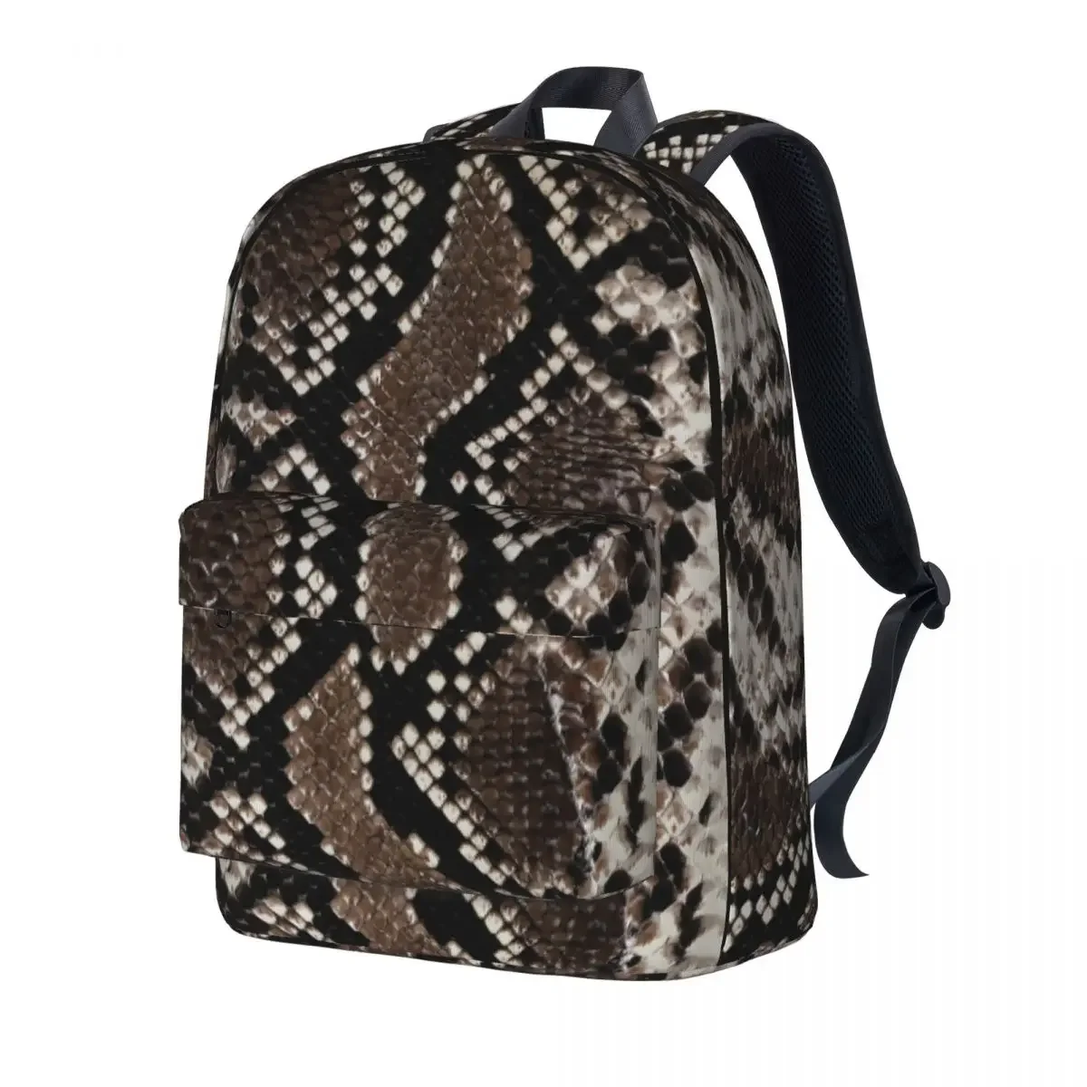 

Python Snakeskin Print Backpack Brown And White Fashion Backpacks Student Camping Large High School Bags Designer Rucksack