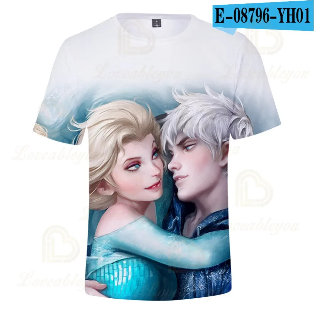 Детские футболки с героями мультфильмов Анна Эльза яркая Одежда для мальчиков и