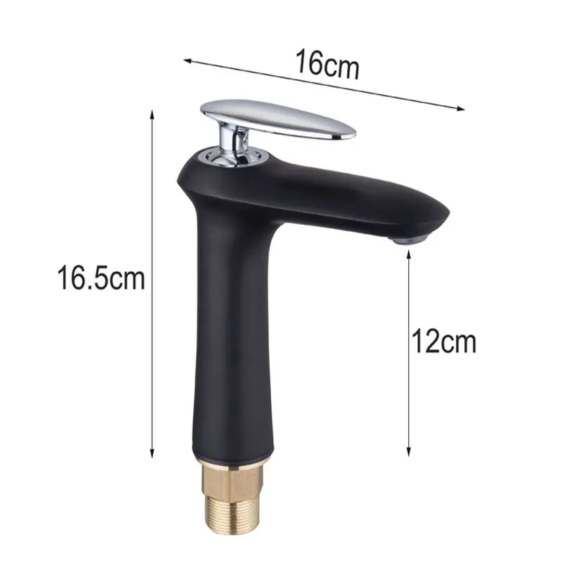 Медный смеситель для горячей и холодной воды роскошный черный белый ванной