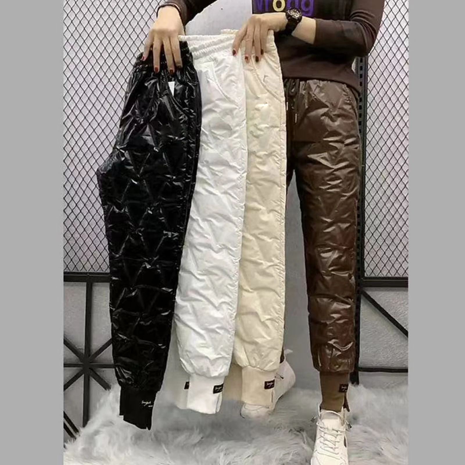 

Женские зимние теплые плотные брюки, повседневные зимние лыжные компрессорные зимние брюки для работы и путешествий NIN668