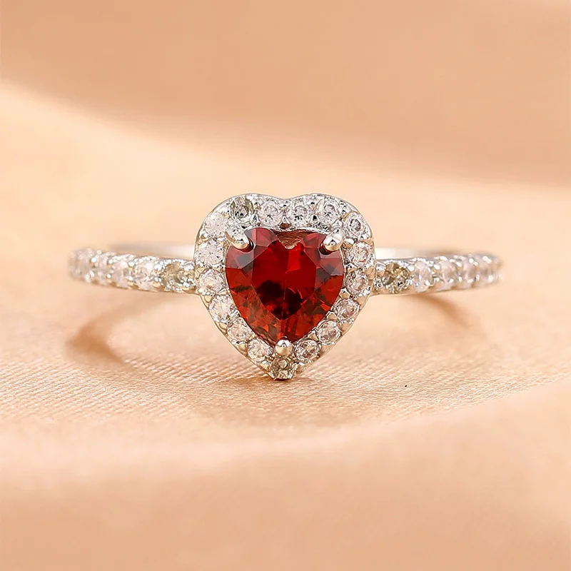 Foxanry Серебряное Стандартное Кольцо С Кубическим Цирконием Для Женщин И Девочек