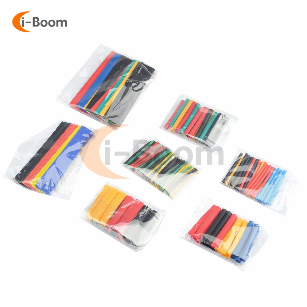 

164PCS Set Polyolefin Shrinking Assorted Kit Heat Shrink Tube Wire Cable Insulated Sleeving Tubing Set