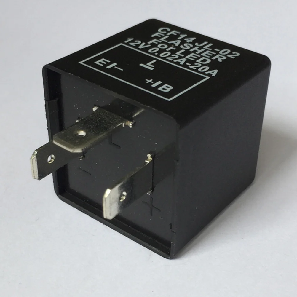 

1PC 12V DC Black Useful Practical 3 Pin CF14 JL-02 Electronic Car Flasher