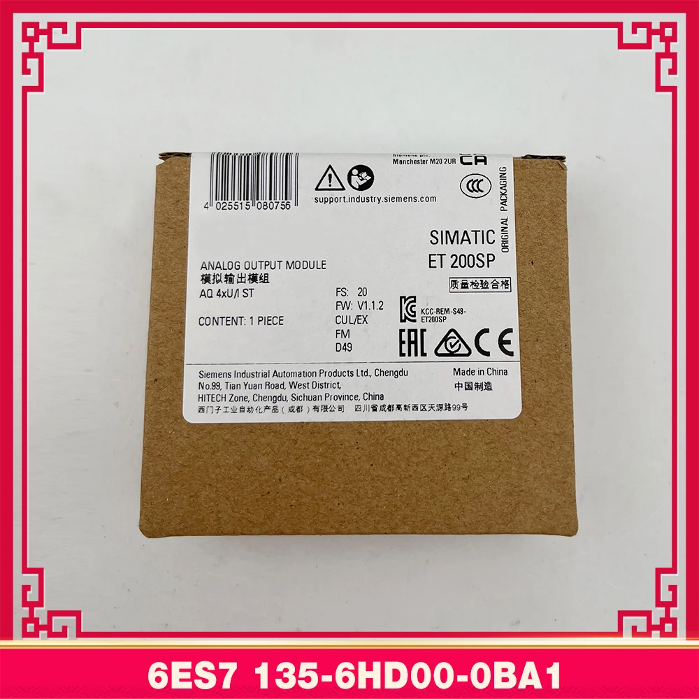 Для аналогового модуля выхода SIEMENS 6ES7 135-6HD00-0BA1