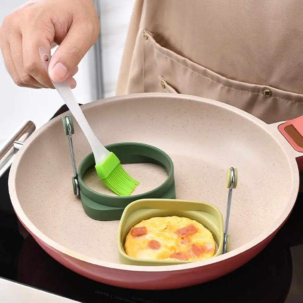 

Omelette Mold Useful Safe Flexible Square Round Fried Egg Mold for Household Egg Fryer Mould Fried Egg Mold