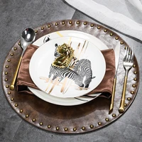 nordic ceramic plate wedding plate trays decorative breakfast safe cute plate cutlery set abendessen platten kitchen supplies