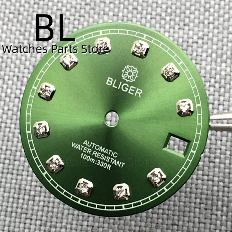 Часы наручные BLIGER NH35 с индикатором даты часовые циферблаты небесно-голубыми