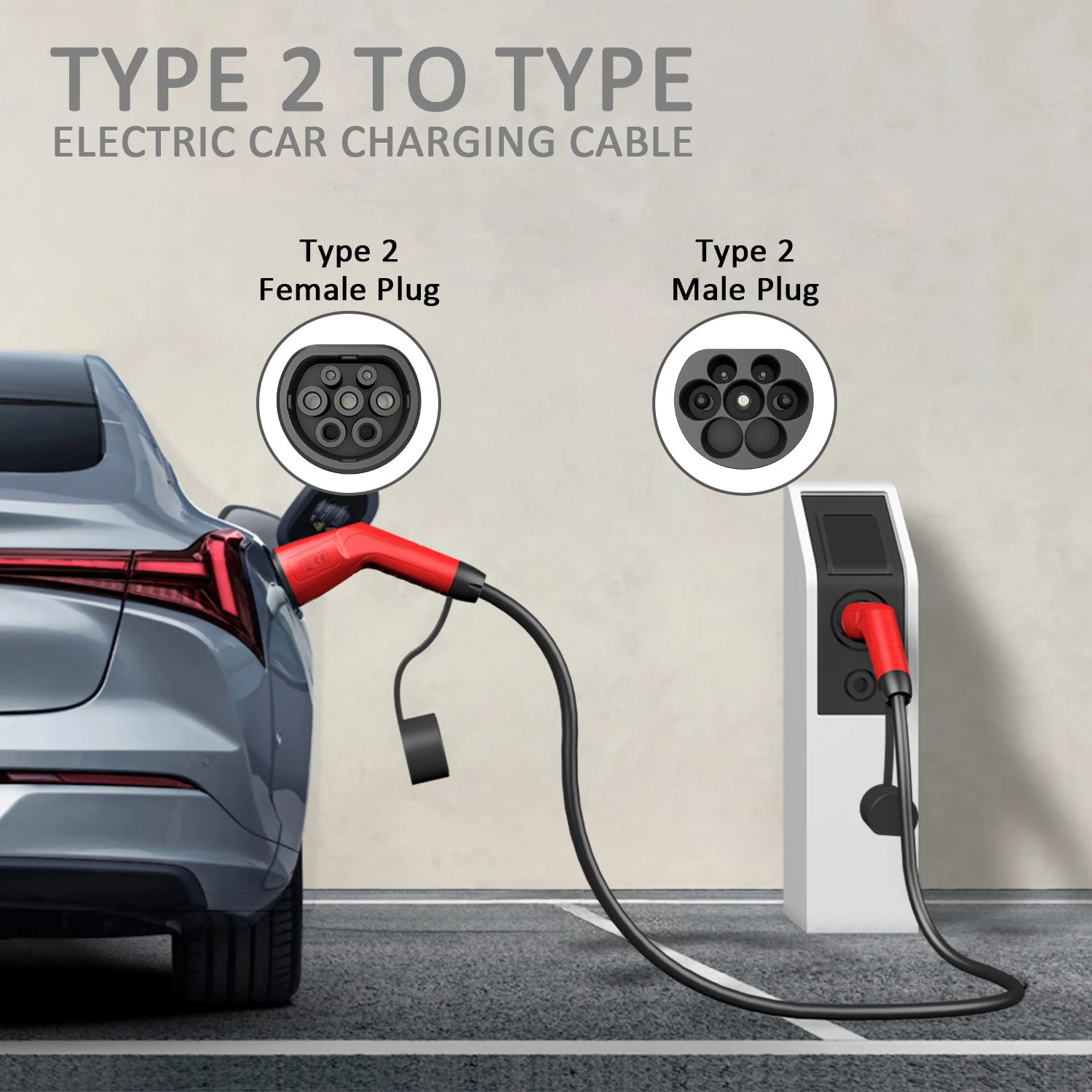 Зарядный кабель для электромобиля зарядное устройство автомобиля 32 А 16 5 тип 2