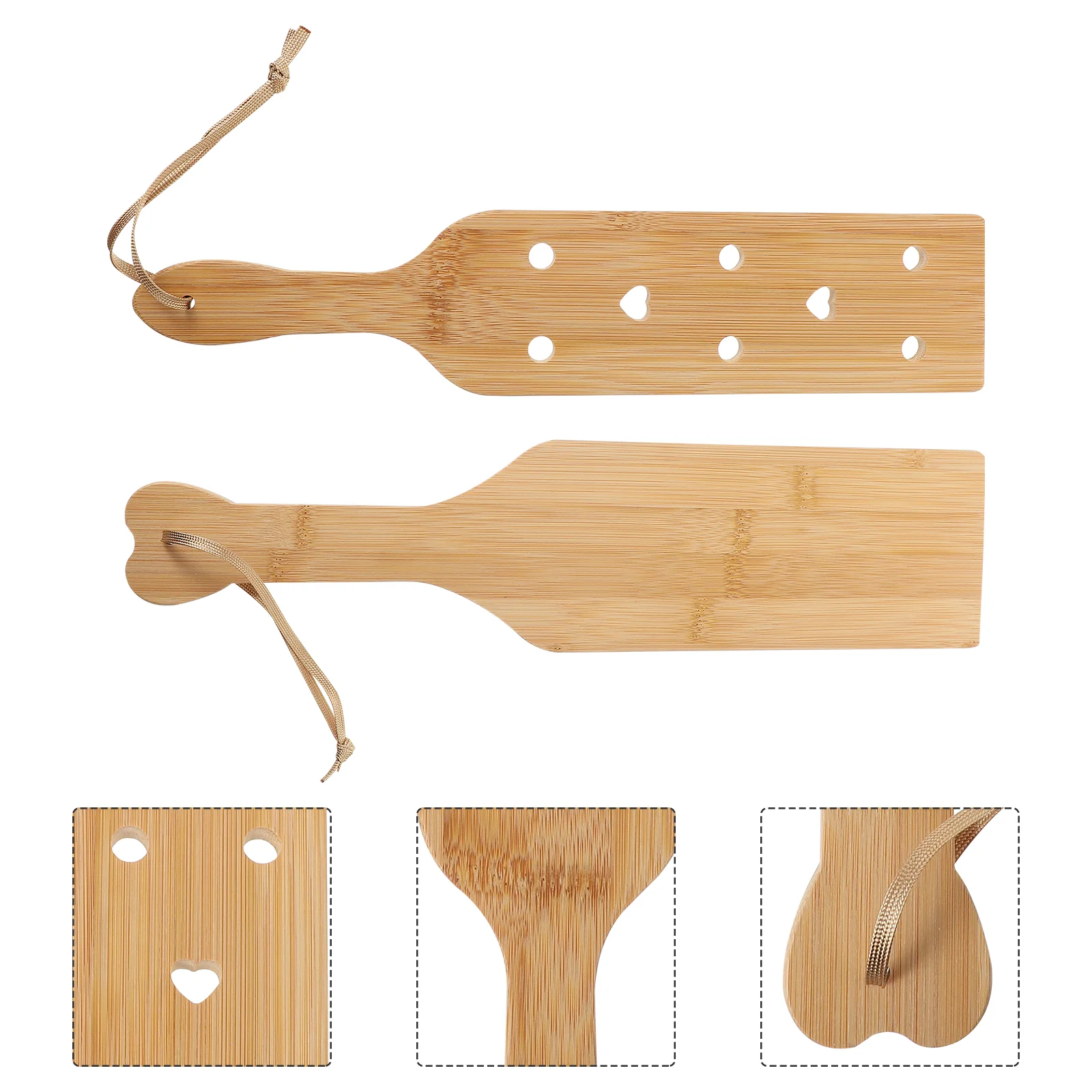 

Paddle Paddlesornament Diy Wooden Kid Performance Supplies Unfinished Graffiti Wood Blank Hollow Rope Heartoutchildren Party