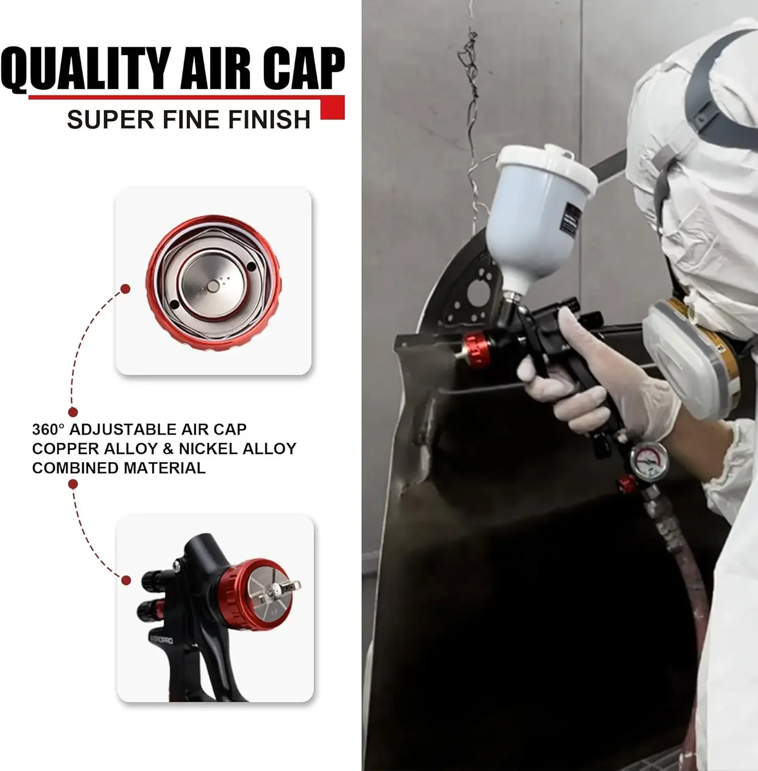 Инструменты A608 Воздушный пистолет-распылитель HVLP сопло 1 3 мм пластиковый стакан