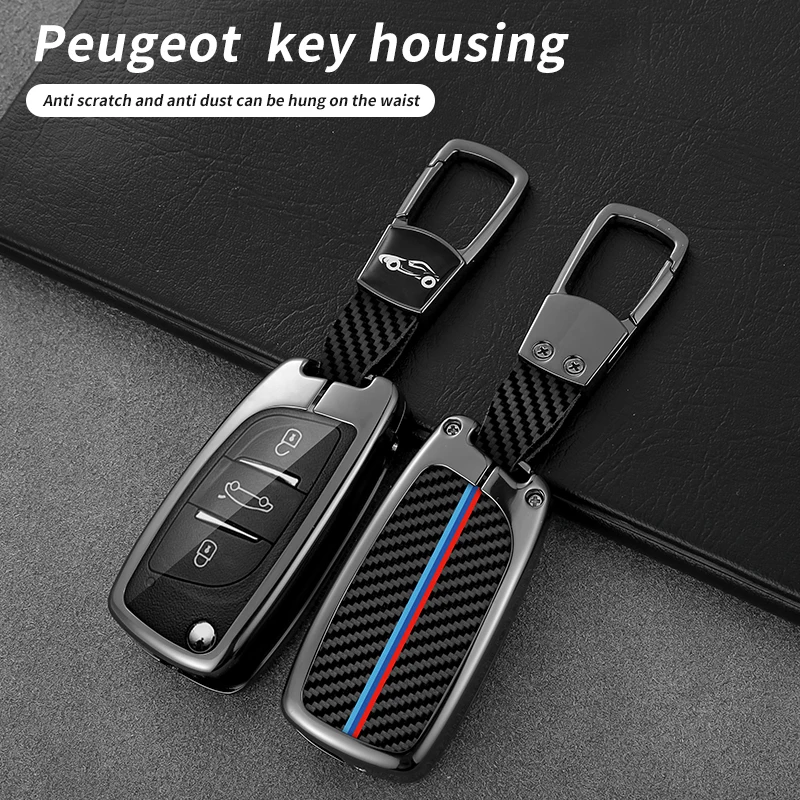 

Carbon Fiber Car Fold Key Case Cover Protection Shell Holder For Peugeot Citroen C1 C2 C3 C4 C5 DS3 DS4 DS5 DS6 Auto Accessories