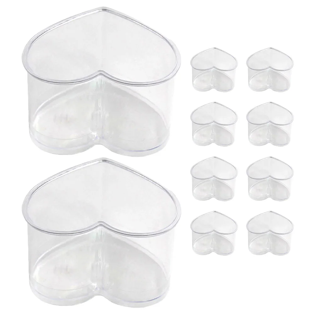 10 шт. воздушная чашка в форме сердца с крышкой десертные чашки портативный мусс