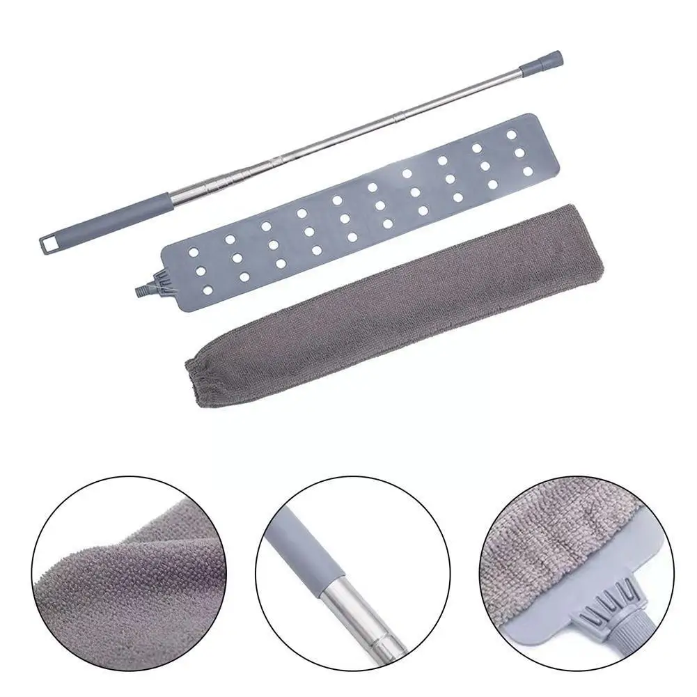 

Long Crevice Hogar Bedside Dust Brush Microfiber Duster Cleaning Household Tool Telescopic Retractable Hand Art B7e3