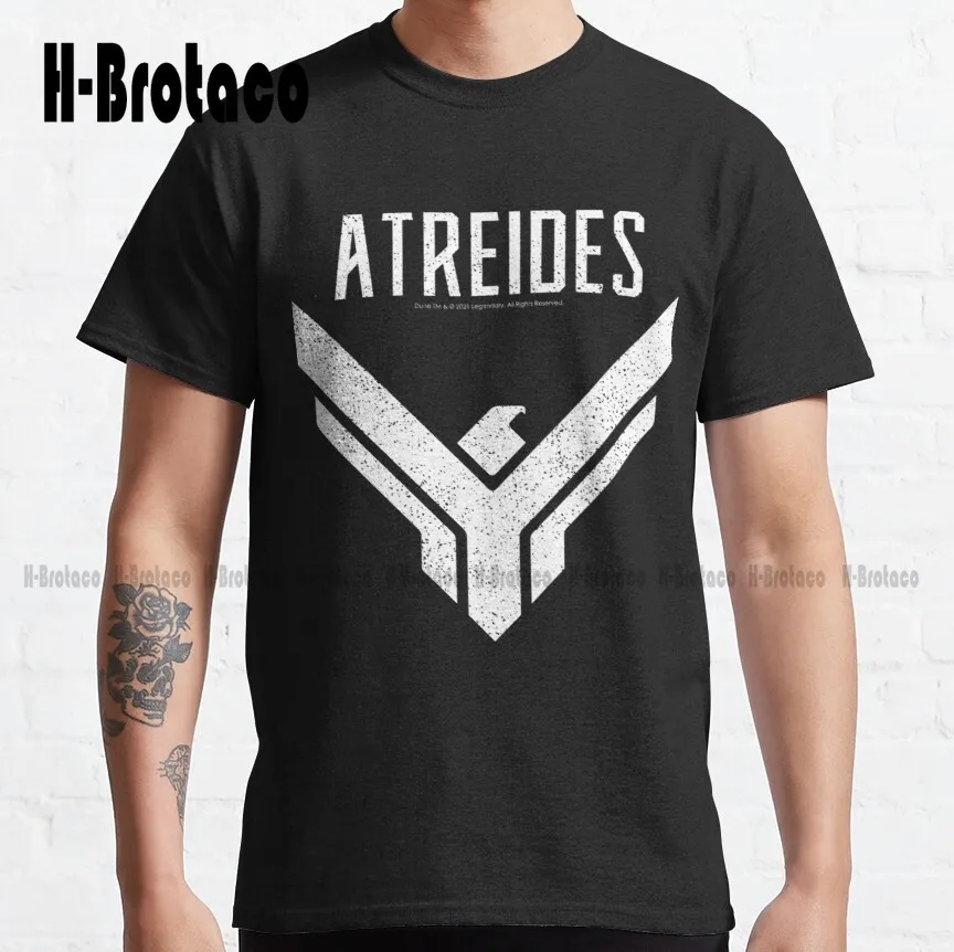 

Atreides House Состаренный художественный дизайн (белый и черный)-ОТМ (2021 фильм) Классическая футболка белая женская рубашка искусственная унисекс Новинка