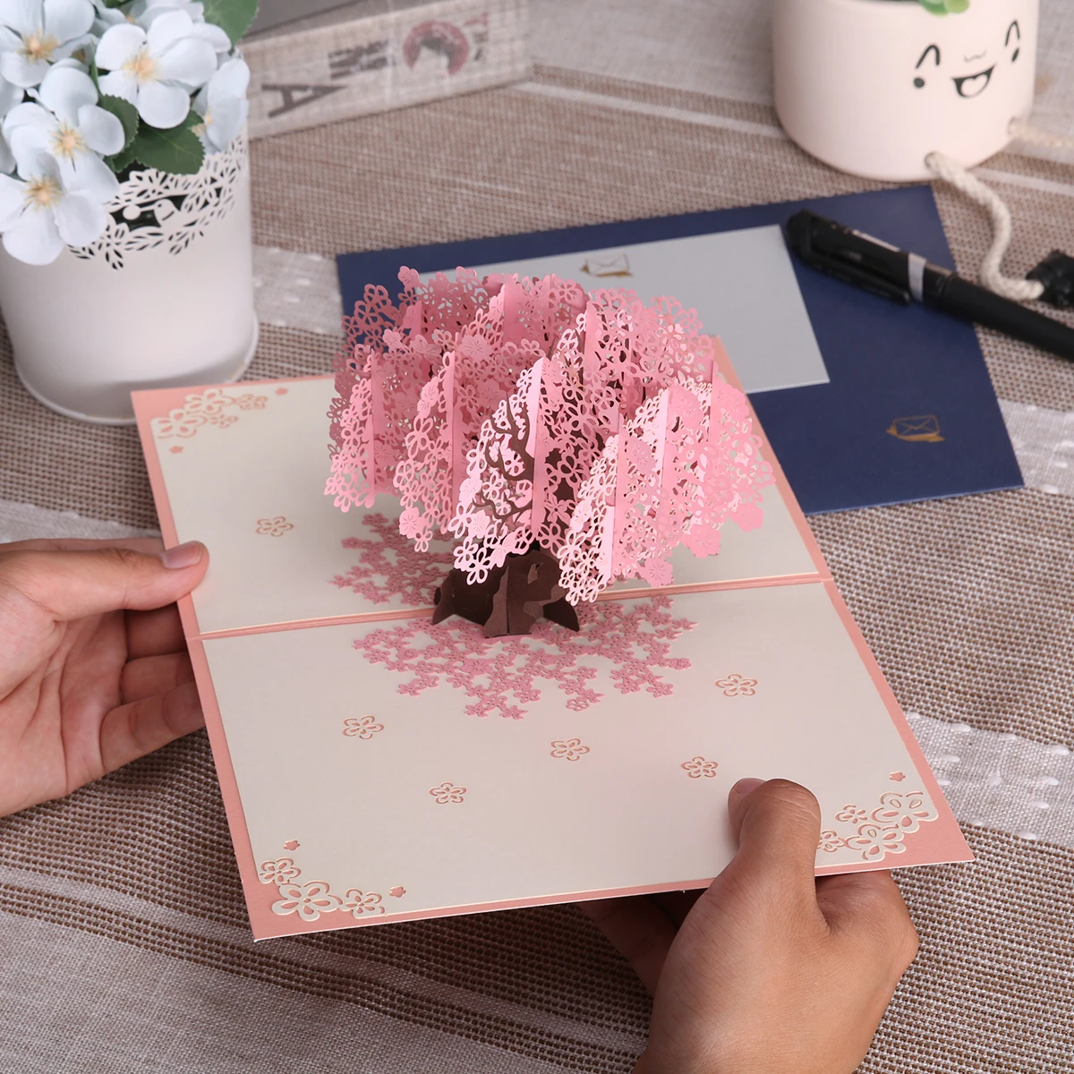

Pop Up Mothers Day Card Thanksgiving Valentines Day Birthday Anniversary Gift 3D Tree Greeting Cards for Mom Wife
