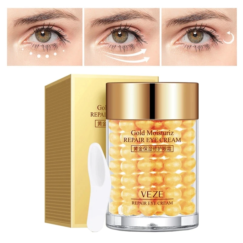 

24K Gold Eye Cream Anti Wrinkles Remove Eye Bags Product Lighten Dark Circles Puffiness Firming Moisturizing Serum Skin Care