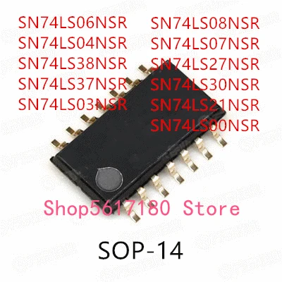 SN74LS06NSR SN74LS04NSR SN74LS38NSR SN74LS37NSR SN74LS03NSR SN74LS08NSR SN74LS07NSR SN74LS27NSR SN74LS30NSR SN74LS21NSR IC, 10 шт.