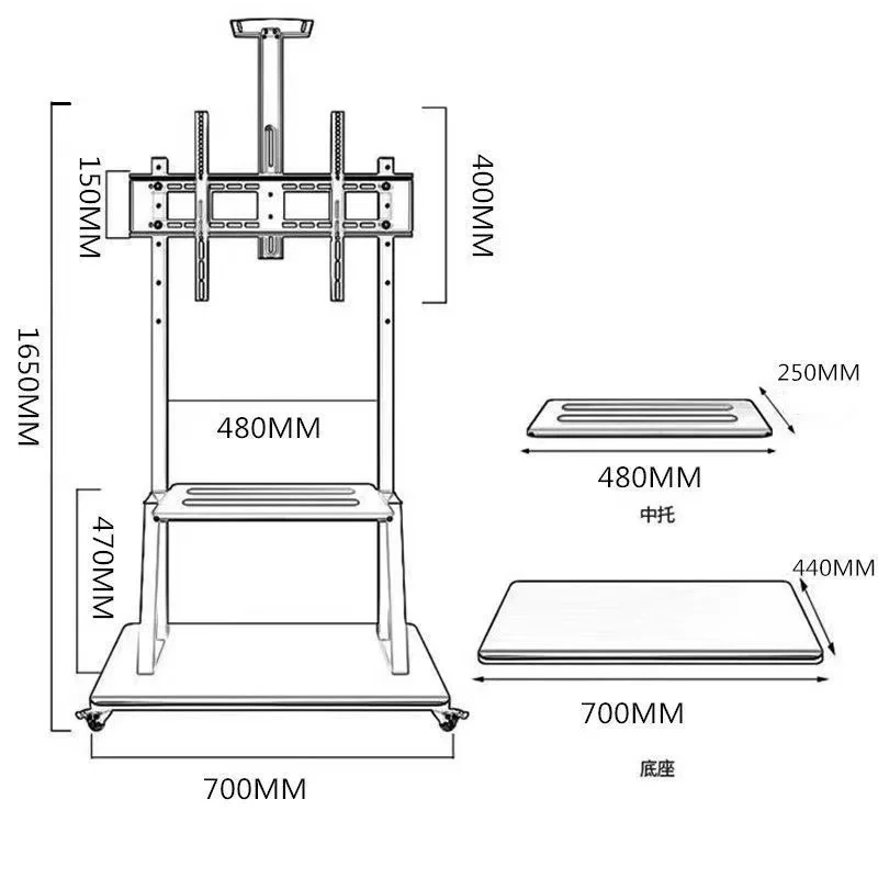 Универсальный кронштейн для настенного крепления ЖК-телевизора, регулируемая телескопическая подставка (art.: 3920db6ed8f41) - 3920db6ed8f41