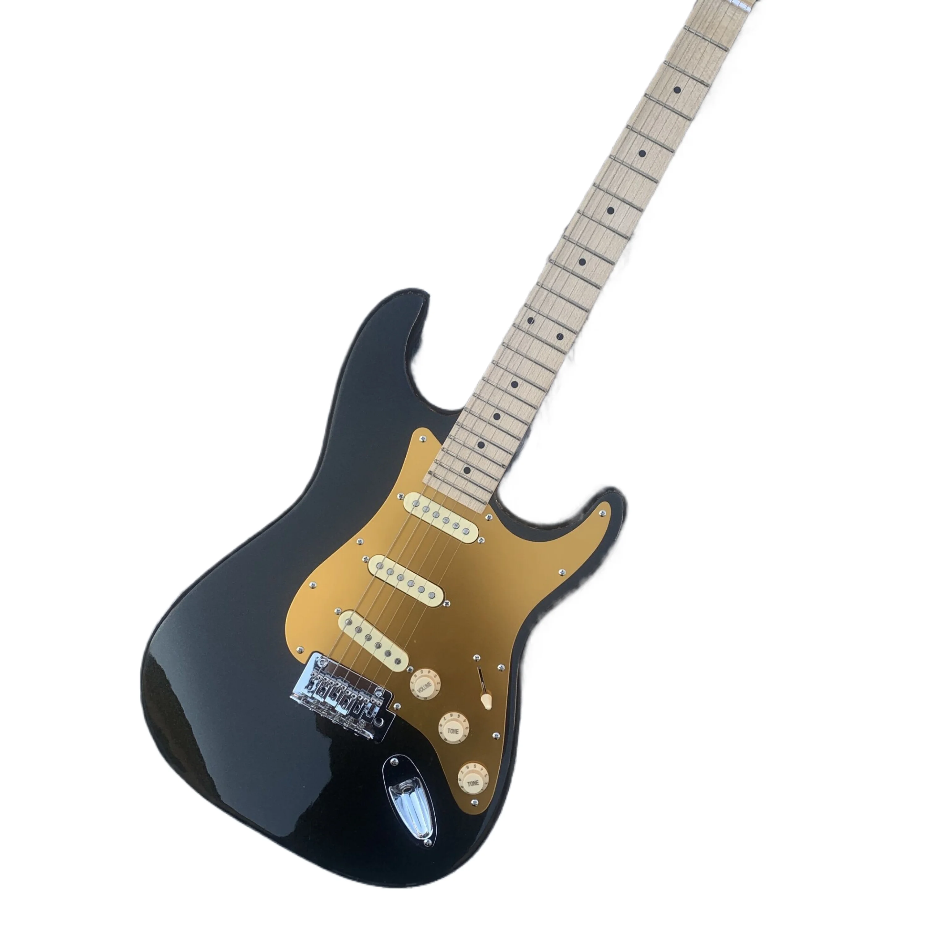 Электрогитара черный цвет кленовый корпус гриф Бесплатная доставка гитара