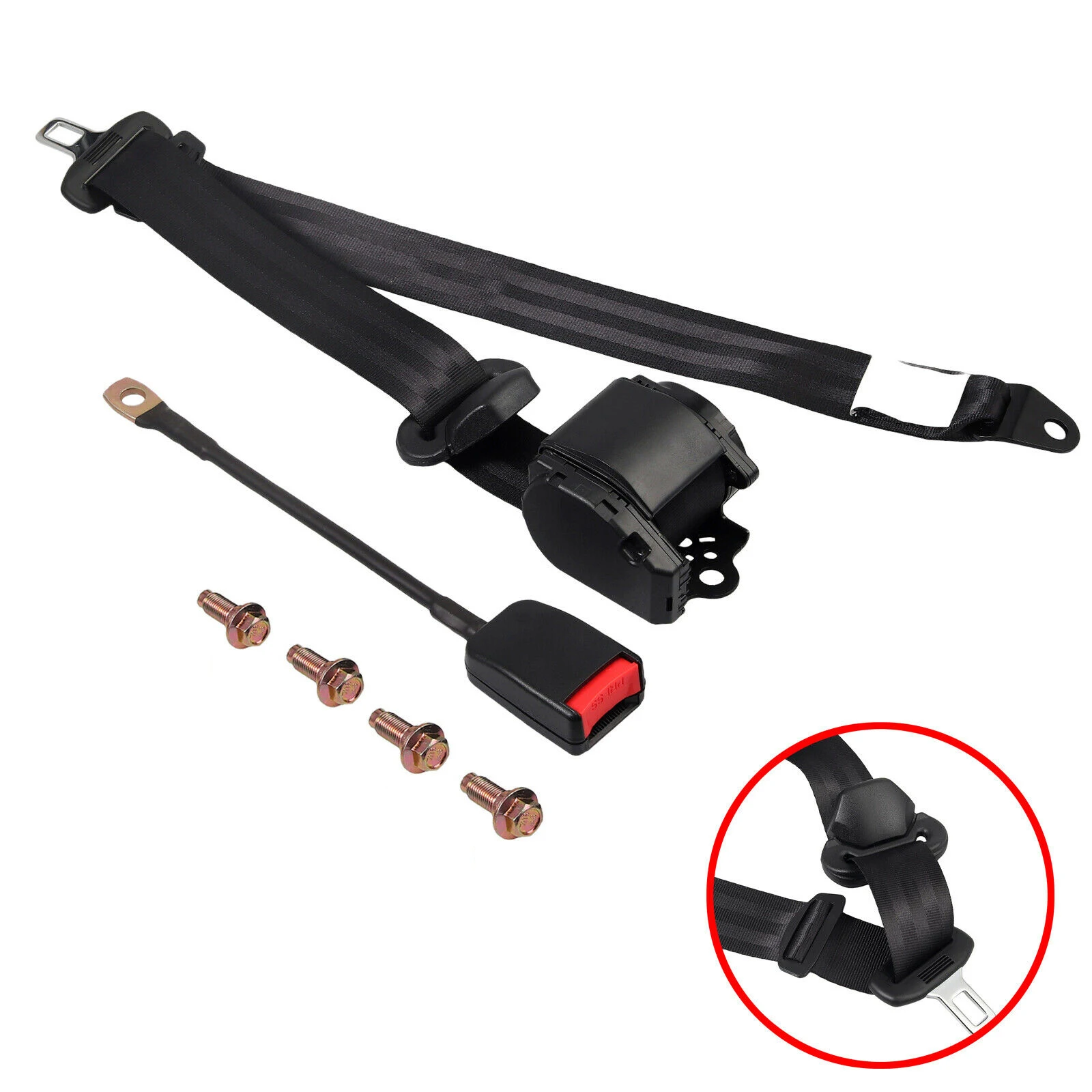 

3 Punkt 300mm Automatikgurt Sicherheitsgurt Universal Beckengurt Gurtlasche