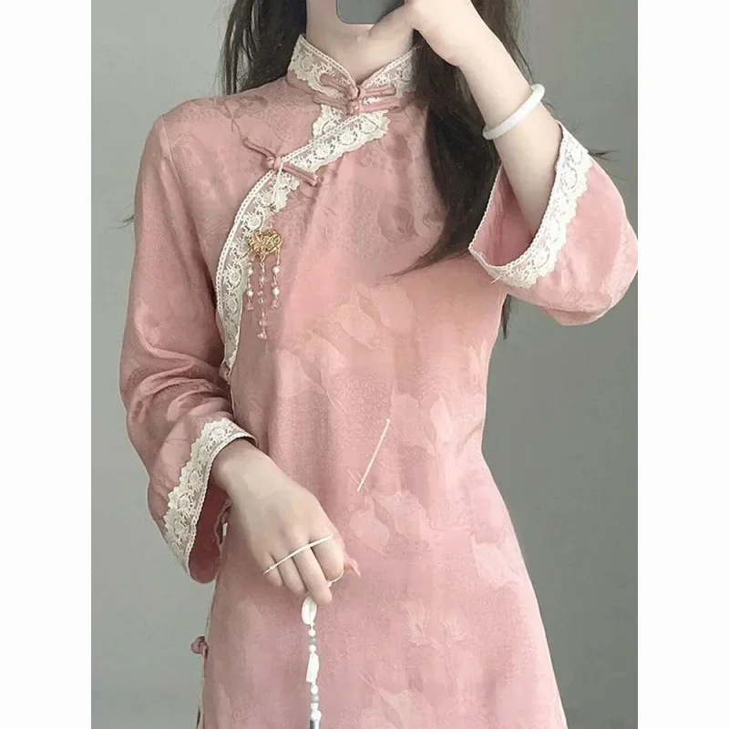 Новая женская одежда новинка элегантное платье-Ципао в китайском стиле