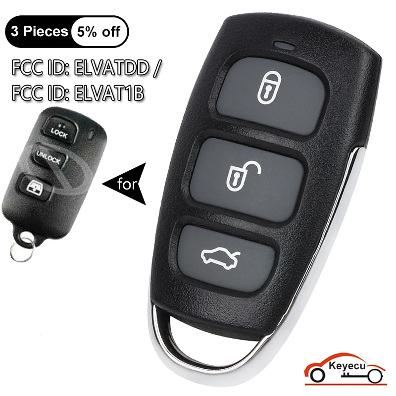 Фото KEYECU 3 + 1 4 кнопки 433 МГц для Toyota Land Cruiser RAV4 Sequoia 4Runner автоматический обновленный брелок с дистанционным управлением ELVATDD/ELVAT1B №1