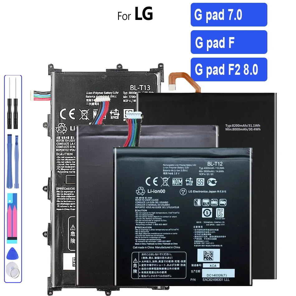 

BL-T31 BL-T12 BL-T14 Battery For LG Gpad 7.0 V400 V410 GPAD G PAD F V480 V495 V496 V490 F2 8.0 LK460 Replacement Bateria