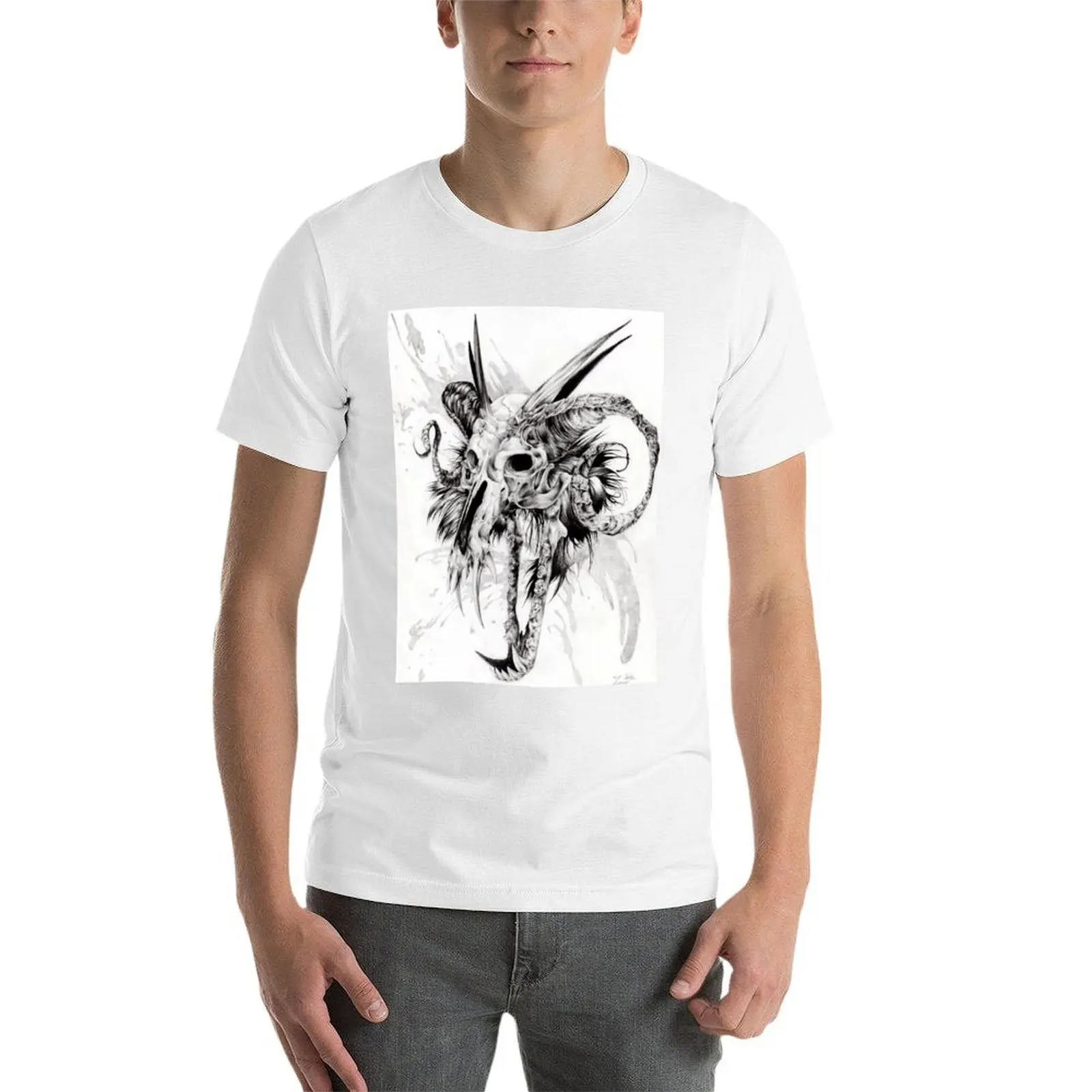 Фото Футболка Capricorn, базовая однотонная футболка с короткими рукавами №3