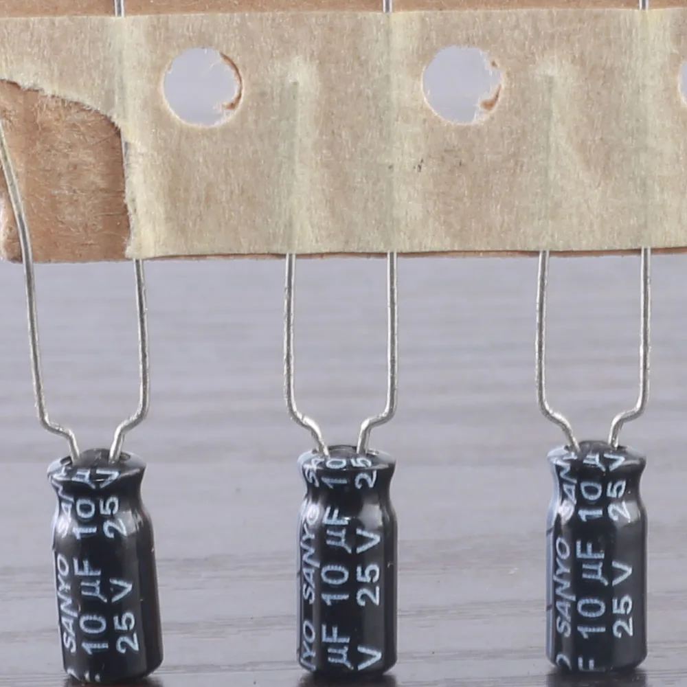 50 шт. электролитический конденсатор SANYO 10mfd 25 в 10 мкФ 5*11 мм 85 ℃