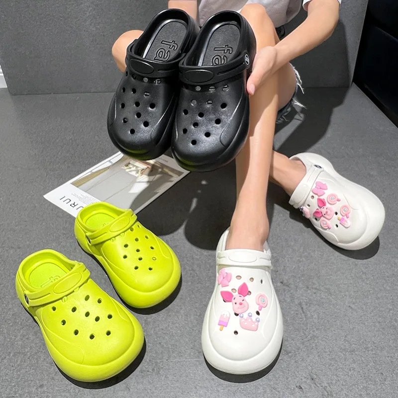 

Platform Sandals Summer Women Slippers Wedges Design Sandals Outdoor Clogs Thick Street Beach Slippers Flip Flops Garden Shoes