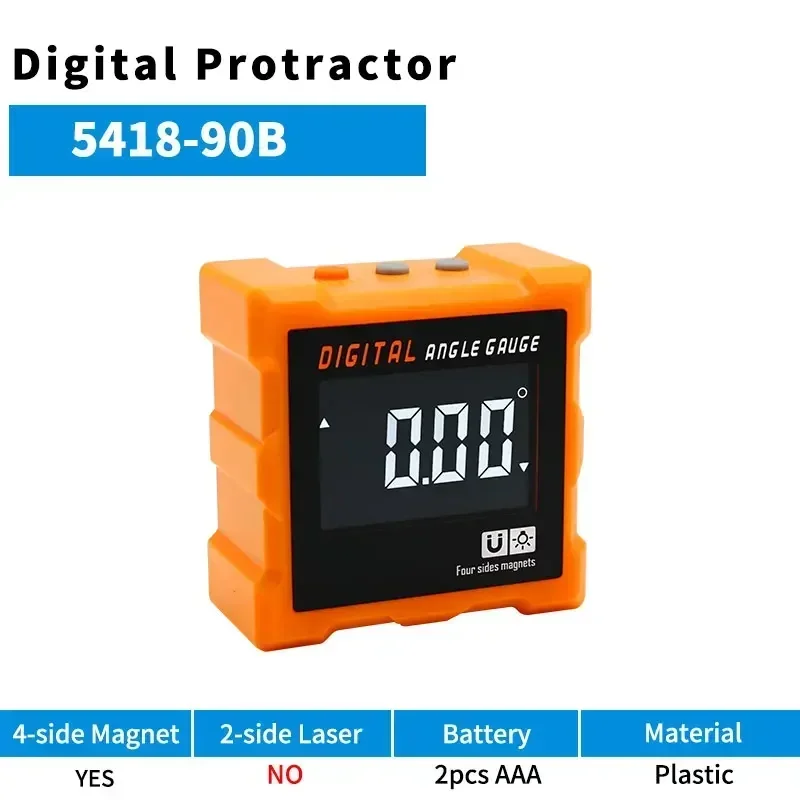 SHAHE новые четырехсторонние магниты, цифровая коническая коробка, 360-градусный мини-электронный цифровой транспортир, цифровой уровень, угловой искатель