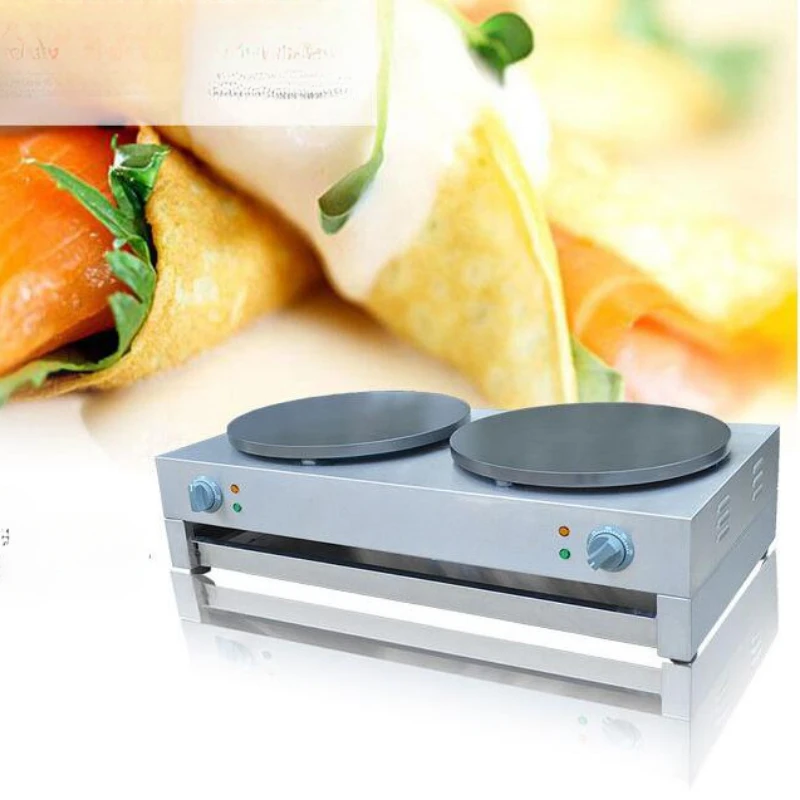 Электрическая блинница с двойной тарелкой 400 мм двойная коммерческая машина для