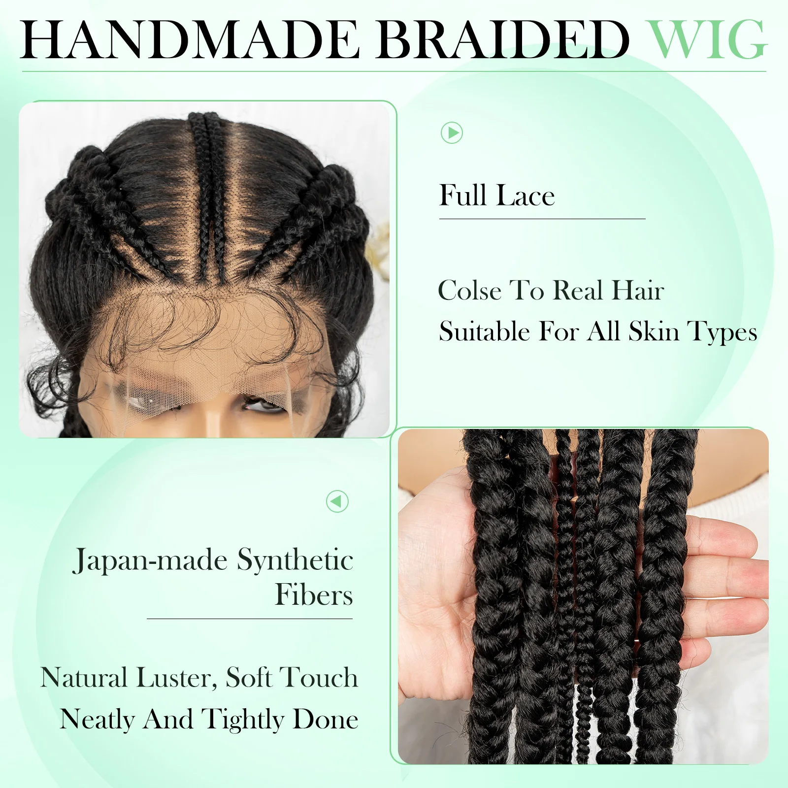 36-дюймовые плетеные парики Conrow полные кружевные для женщин парик с косой