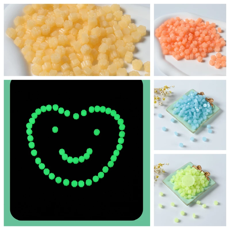 

500g Glow Lacquer Wax Particles Mixed Color Pearlescent Wax Material DIY Hand Account Scrapbooking Sealing Tool