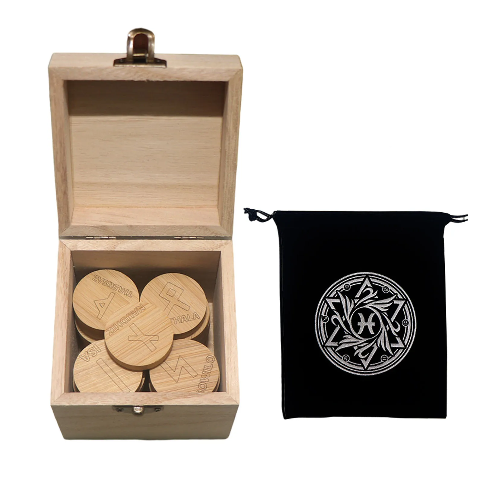 

Wooden Rune Stones Set Meditation Rune Stones Card Set Divination Metaphysical Healing Chakra Reiki Runes Set With Pouch And Box