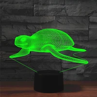 3d lamp illusion led night light for baby room sea turtle gifts toys child nightlight 7 colors bedside lamp bedroom decoration