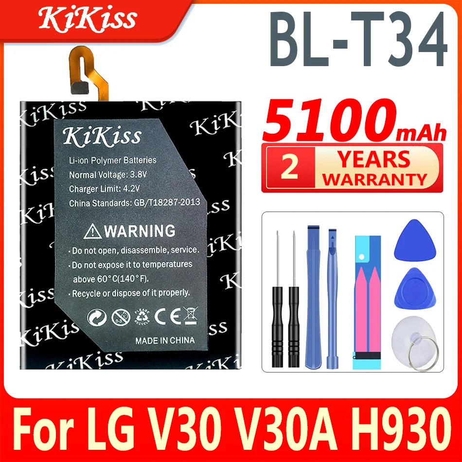 

5100mAh BL-T34 battery For LG V30 Sprint V30+ V30A H930 H932 LS998 Mobile Phone Battery BLT34 BL T34 Rechargeable Accumulator