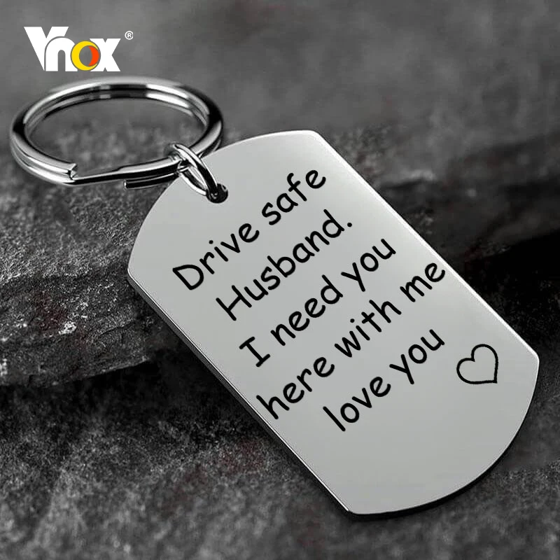 

Vnox Drive Safe Keychain for Husband Father Boyfriend,Custom I Need You Here With Me Love You, Inspirational Birthday Gifts