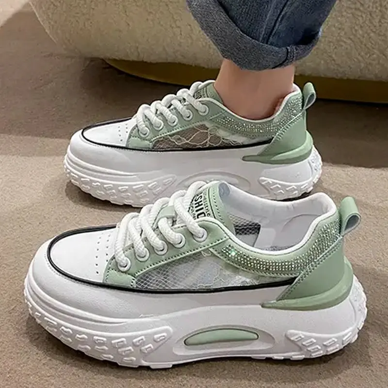 2023 Women's Wulcanized Shoes Breathable Fashion Lightweight Comfortable Anti-slip Wear-resistant Sports Women's Single Shoes