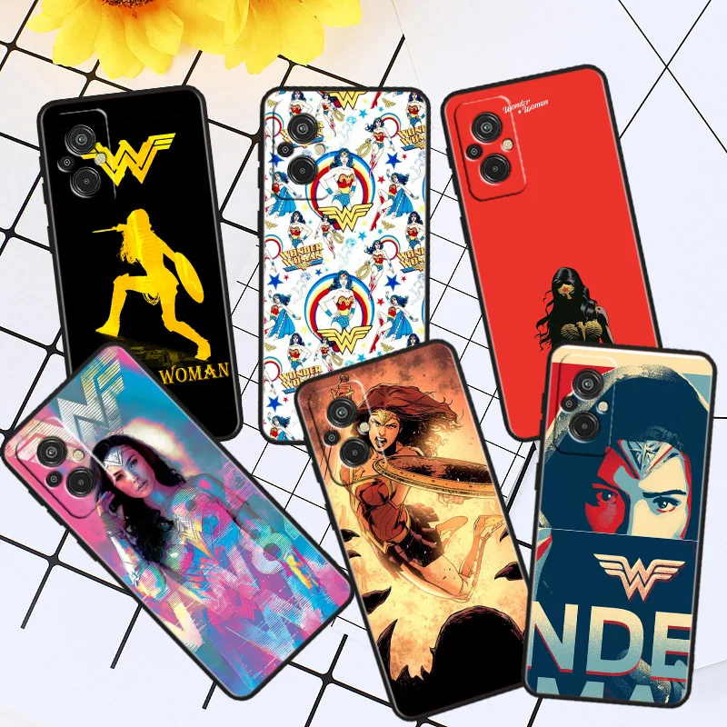 

Wonder Woman Cute Phone Case For Xiaomi Redmi A1 12C 11A 11 10C 10 9T 9AT 9A 10A 9C 9 8A 8A 7A 7 Plus Black Cover