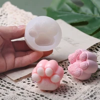 cat paw cake silicone mold car air outlet clip decoration two small paw scented candle mold kitchen silicone bakeware