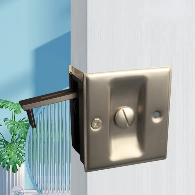 1 шт. черный серебристый замок для раздвижной двери нержавеющая сталь карманный