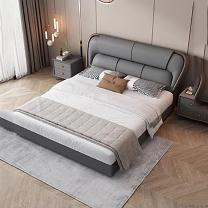 

Деревянная Скандинавская королевская двуспальная кровать, двуспальная кровать высокого класса с двойной рамой, детская спальная кровать для девочек, спальная мебель для спальни