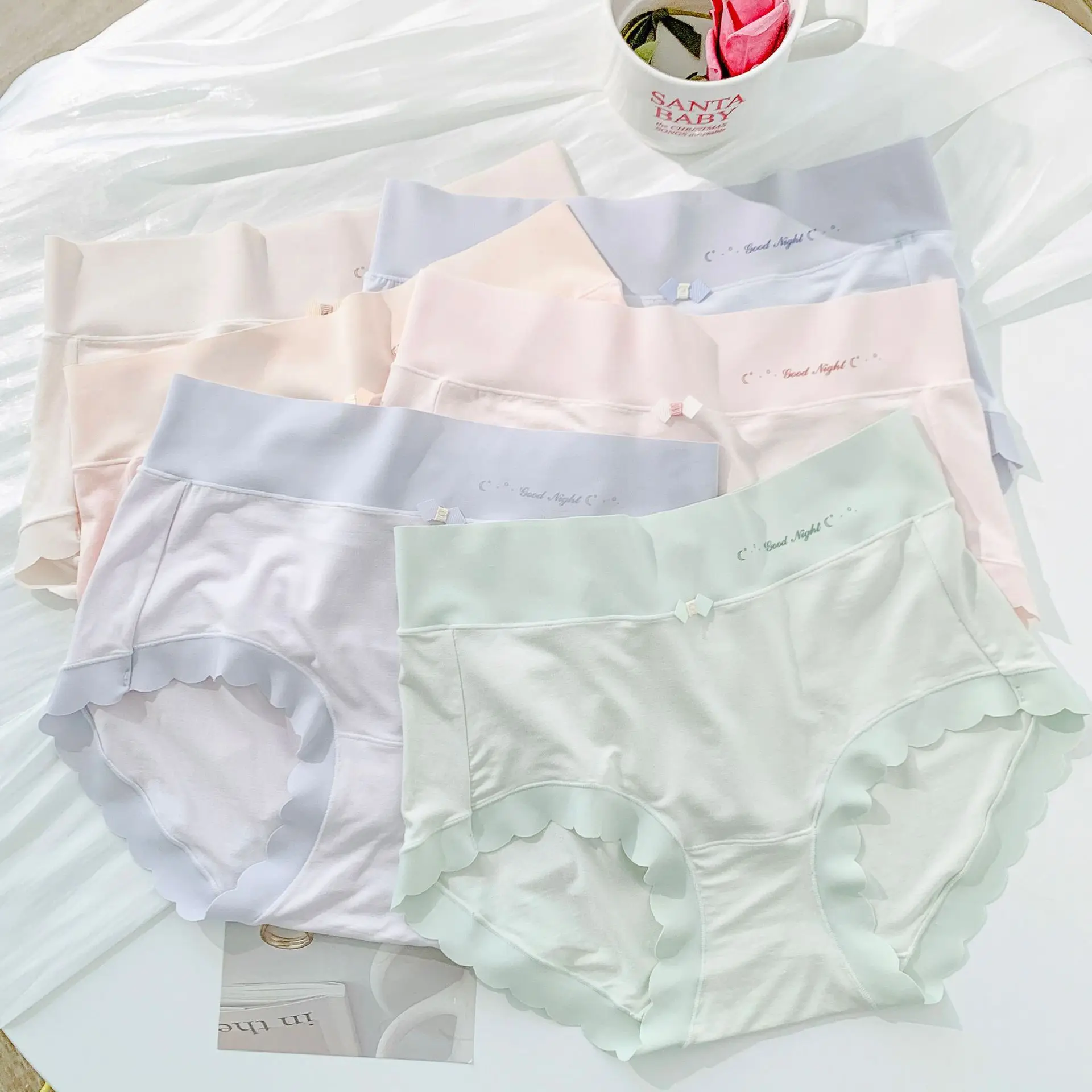 

Japanese Mid High Waisted Seamless Underwear Pure Cotton Wholesale, Large Size High Appearance Triangular Underwear for Women