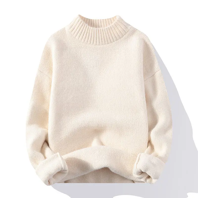 

Мужской трикотажный свитер с круглым вырезом, с длинным рукавом